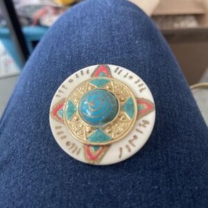 Vintage Earth World Brooch Pin